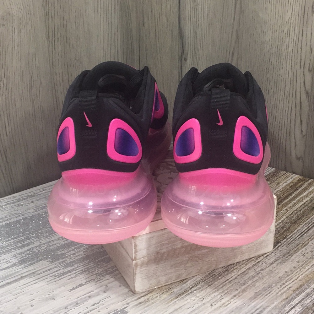 Nike Air Max 720 black/black-pink blast Men’s Shoe - Picture 4 of 8